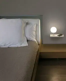 LED nástěnná svítidla FARO NIKO PC pravá nástěnná lampa, bílá, PC difuzor