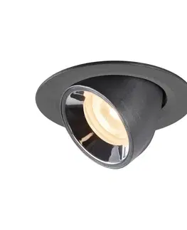 LED podhledová svítidla SLV BIG WHITE NUMINOS GIMBLE XS zápustné stropní svítidlo černé/chrom 2700 K 40° 1005818