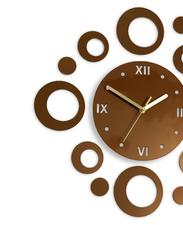 Nalepovací hodiny ModernClock 3D nalepovací hodiny Ring měděné