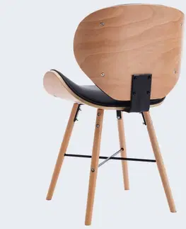Židle Jídelní židle 2 ks ohýbané dřevo Dekorhome Krémová