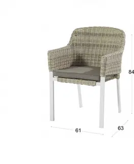 Zahradní židle a křesla Hartman Cairo zahradní jídelní židle - bílá