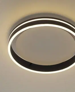 Stropní svítidla Q-Smart-Home Paul Neuhaus Q-VITO LED stropní svítidlo 40 cm antracitové barvy