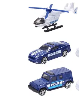 Hračky WIKY - Auto policejní jednotky kovové 7cm, Mix produktů