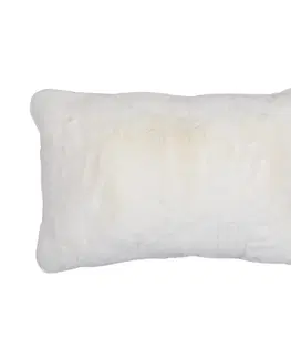 Dekorační polštáře Bílý plyšový měkoučký polštář Soft Teddy White Off - 30*15*50cm  Mars & More FXHKKW