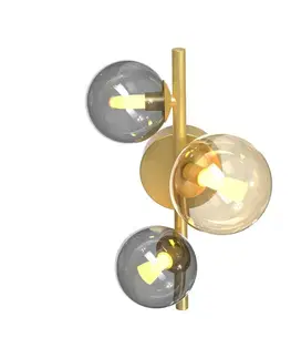 Retro nástěnná svítidla ZUMALINE MB5918-3-EGN VILLA nástěnné svítidlo zlatá