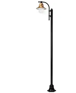 Pouliční osvětlení K.S. Verlichting 1-světelné sloupkové svítidlo Toscane 240 cm, černé