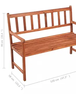 Zahradní lavice Zahradní lavice s poduškou 120 cm masivní akáciové dřevo