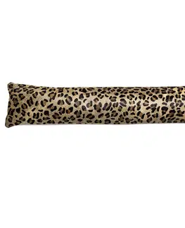 Dekorační polštáře Kožený dlouhý polštář z hovězí kůže Cow leopard - 90*20*10cm Mars & More HLPTK