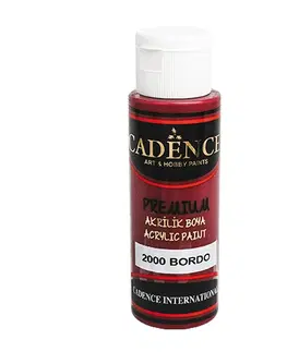 Hračky CADENCE - Akrylová barva CADENCE Premium, vínová, 70 ml