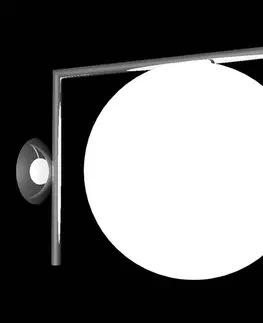 Nástěnná svítidla FLOS FLOS IC C/W2 nástěnné světlo, černé Ø 30 cm