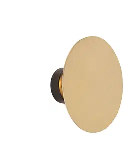 Nastenna svitidla Chytrá nástěnná lampa kulatá zlatá vč. 2 WiFi g9 - Kladka