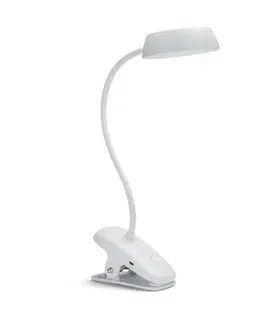 Stolní lampy do kanceláře Philips Donutclip stolní LED lampa na klip 1x3W 175lm 4000K IP20 USB, krokové stmívání, bílá