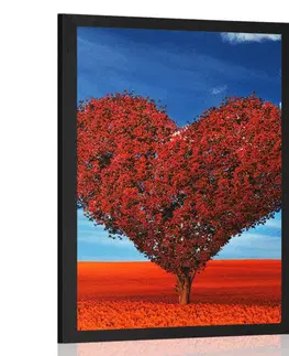 Láska Plakát nádherný strom ve tvaru srdce