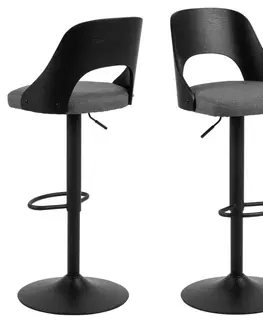 Barové židle Actona Barová židle Lucy černá/tmavě šedá