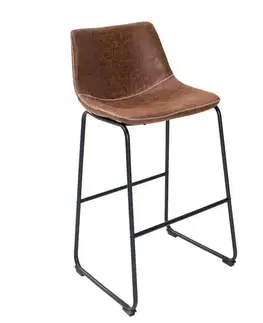 Barové židle LuxD Designová barová židle Alba hnědá
