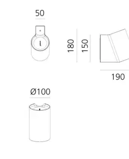 LED venkovní nástěnná svítidla Artemide Oblique nástěnné - bílá T086020