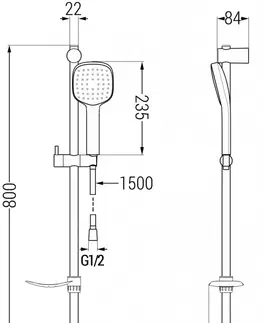 Sprchy a sprchové panely MEXEN/S DF33 posuvný sprchový set, černá 785334582-70