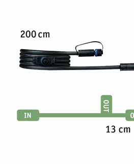 Zahradní osvětlení Plug & Shine Paulmann Plug&Shine kabel IP68 2m černá 939.26 P 93926