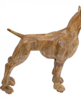 Sošky psů KARE Design Soška Pes Bulldog - dřevěná, 70x78cm