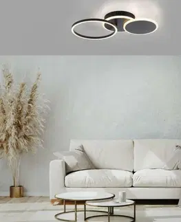 LED stropní svítidla LEUCHTEN DIREKT is JUST LIGHT LED stropní svítidlo kruhové černá nastavitelné teplá bílá moderní 3000K LD 14116-18