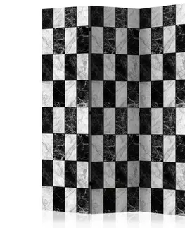 Paravány Paraván Checker Dekorhome 135x172 cm (3-dílný)