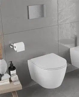 Záchody MEXEN/S Carmen Závěsná WC mísa včetně sedátka s slow-slim, duroplast, bílá 30880300