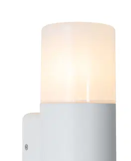 Venkovni nastenne svetlo Moderní venkovní nástěnné svítidlo bílé s opálovým stínidlem IP44 - Odense