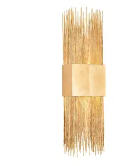 Designová nástěnná svítidla HUDSON VALLEY nástěnné svítidlo SABINE ocel zlatá E27 2x15W 326-02-VGL-CE