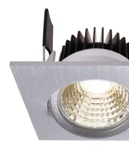 LED podhledová svítidla Light Impressions Deko-Light stropní vestavné svítidlo COB-68-350mA-2700K-hranaté 16-17V DC 6,00 W 2700 K 580 lm 78 mm stříbrná 565282