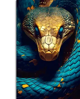 Obrazy vládci živočišné říše Obraz modro-zlatý had