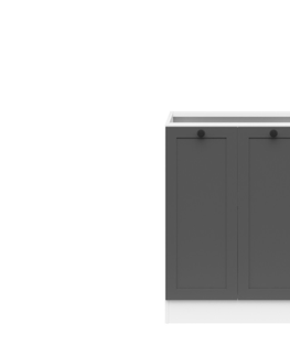 Kuchyňské linky JAMISON, skříňka dolní 60 cm bez pracovní desky, bílá/grafit