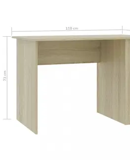 Pracovní stoly Psací stůl s policemi 110x60 cm Dekorhome Šedá