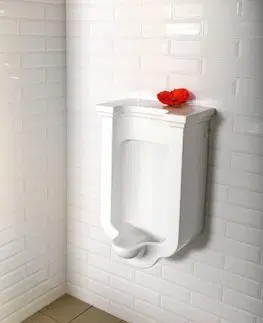 Pisoáry KERASAN WALDORF urinál se zakrytým přívodem vody, 44x72cm, bílá 413001