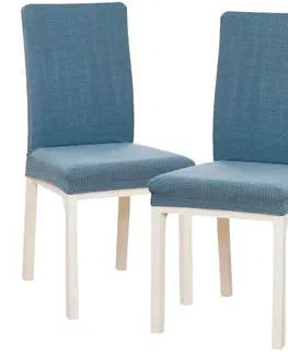 Doplňky do ložnice 4Home Napínací potah na židli Magic clean modrá, 45 - 50 cm, sada 2 ks