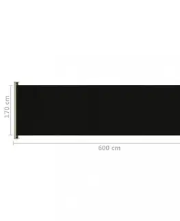 Markýzy Zatahovací boční markýza 180x600 cm Dekorhome Krémová