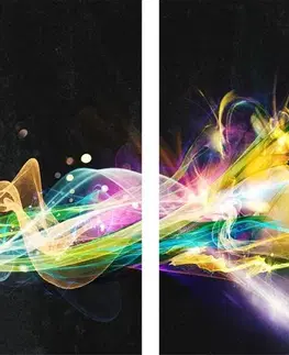 Abstraktní obrazy 5-dílný obraz exploze barev