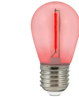 LED osvětlení  SADA 2x LED Žárovka PARTY E27/0,3W/36V červená 