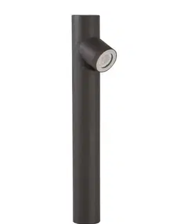 Stojací svítidla NOVA LUCE venkovní sloupkové svítidlo RAMO tmavě šedý hliník skleněný difuzor GU10 1x7W 220-240V IP65 bez žárovky 9291702