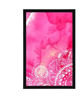 Feng Shui Plakát Mandala růžový akvarel