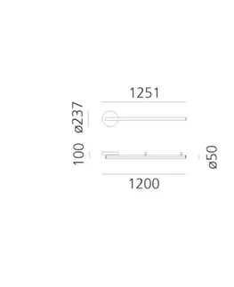 LED nástěnná svítidla Artemide Alphabet of light lineární 120 nástěnné/stropní - Bluetooth 1304000APP