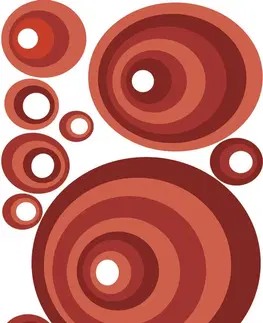 Nálepky Dekorační nálepky na stěnu červené kruhy
