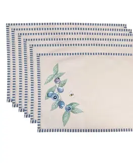 Prostírání 6ks textilní prostírání Blueberry Fields - 48*33 cm Clayre & Eef BBF40