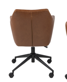 Kancelářská křesla Dkton Designová kancelářská židle Norris brandy - Skladem