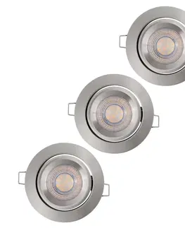 Podhledové světlo LEDVANCE LEDVANCE Simple Dim LED reflektor v sadě 3 kusů, nikl