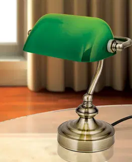 Stolní lampy kancelářské Orion Zora - stolní lampa, se zeleným stínidlem