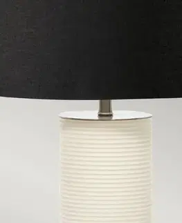 Stolní lampy Elstead Textilní stolní lampa Ripple bílá/černá