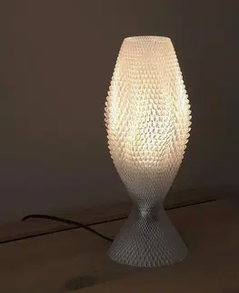 Stolní lampy Tagwerk Stolní lampa Koral z biomateriálu, sklo čirá 33 cm