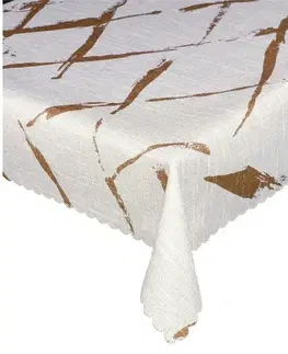 Ubrusy Forbyt, Ubrus s nešpinivou úpravou, Drove, šedohnědý 140 x 180 cm