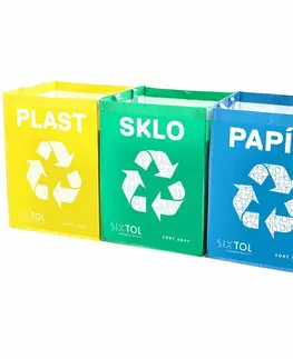 Odpadkové koše Sixtol Tašky na tříděný odpad SORT EASY, 3 ks