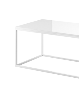 Konferenční stolky DEJEON konferenční stolek, bílá/bílé sklo